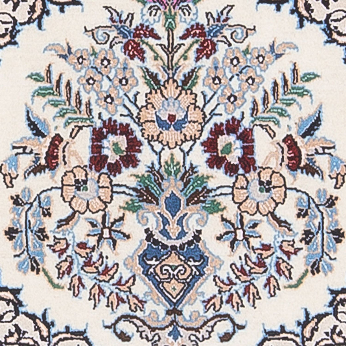 Tapis de couloir Tapis persan - Nain - Premium - 194 x 48 cm - crème