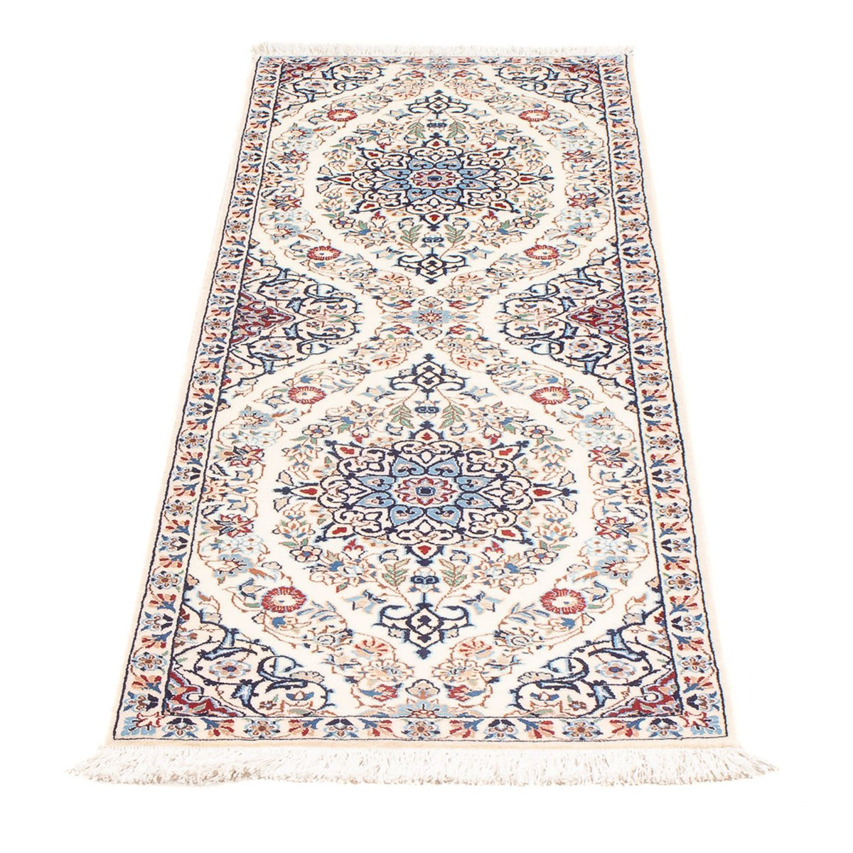 Tapis de couloir Tapis persan - Nain - Premium - 153 x 46 cm - crème