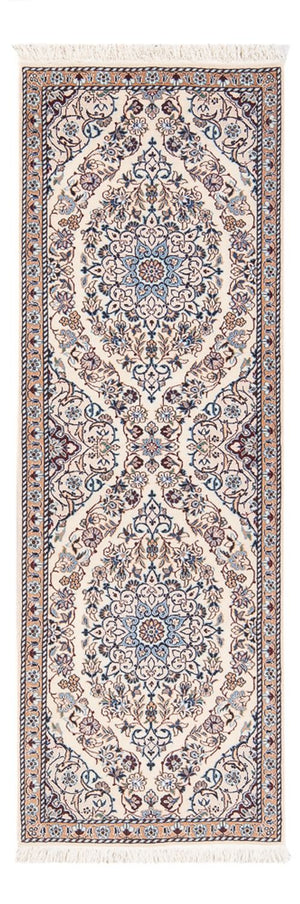 Tapis de couloir Tapis persan - Nain - Premium - 150 x 50 cm - crème
