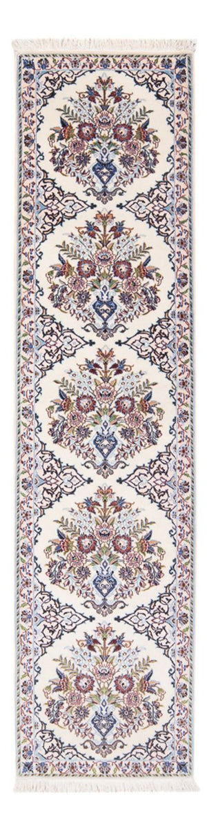 Tapis de couloir Tapis persan - Nain - Premium - 196 x 52 cm - crème