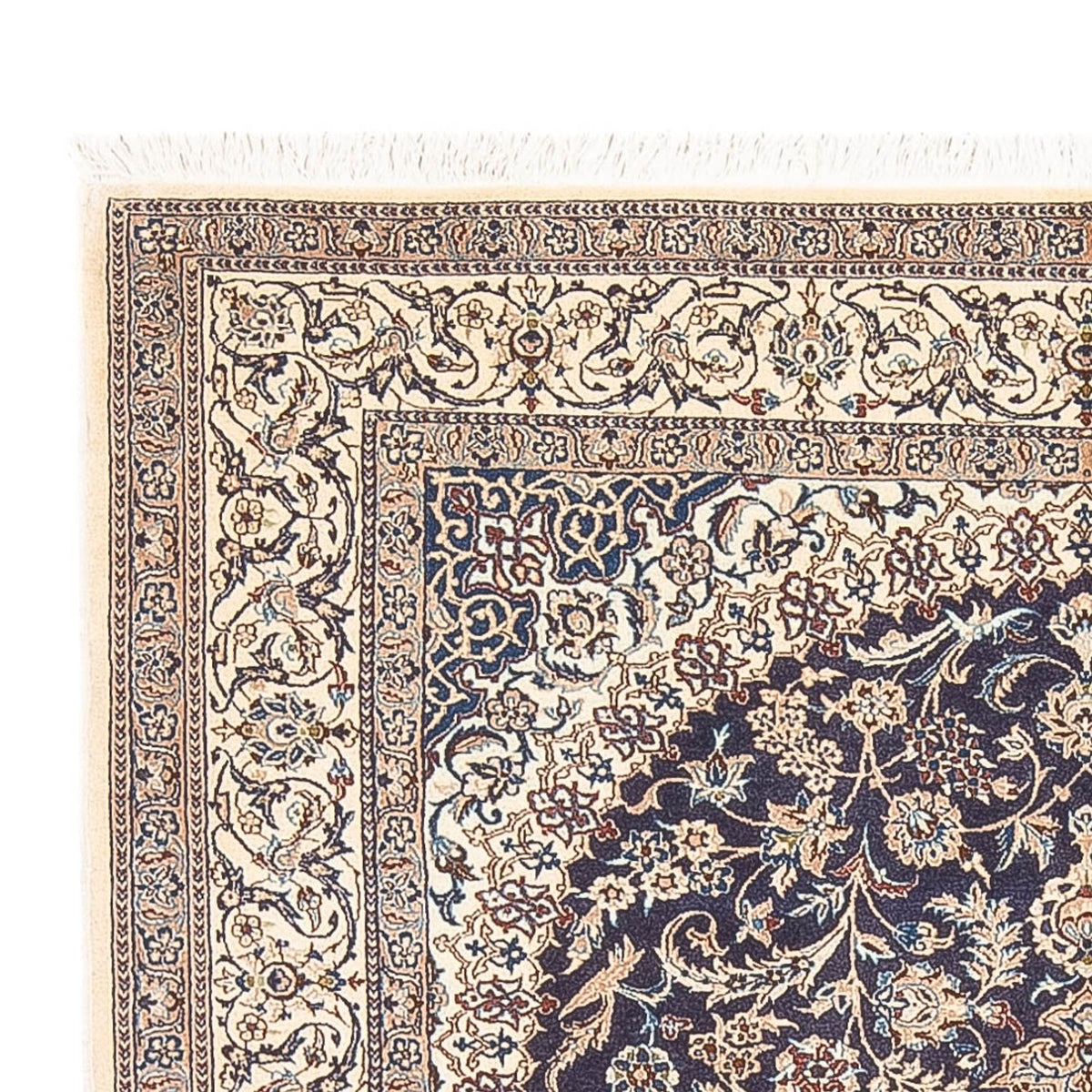 Tapis persan - Nain - Premium - 188 x 130 cm - bleu foncé