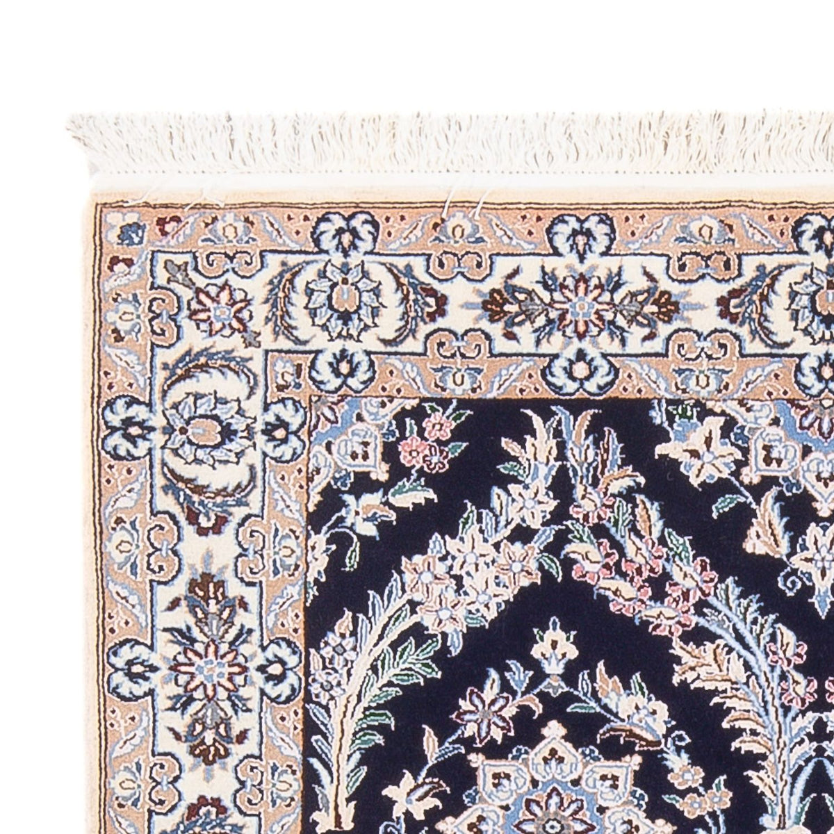 Tapis persan - Nain - Premium - 142 x 98 cm - bleu foncé