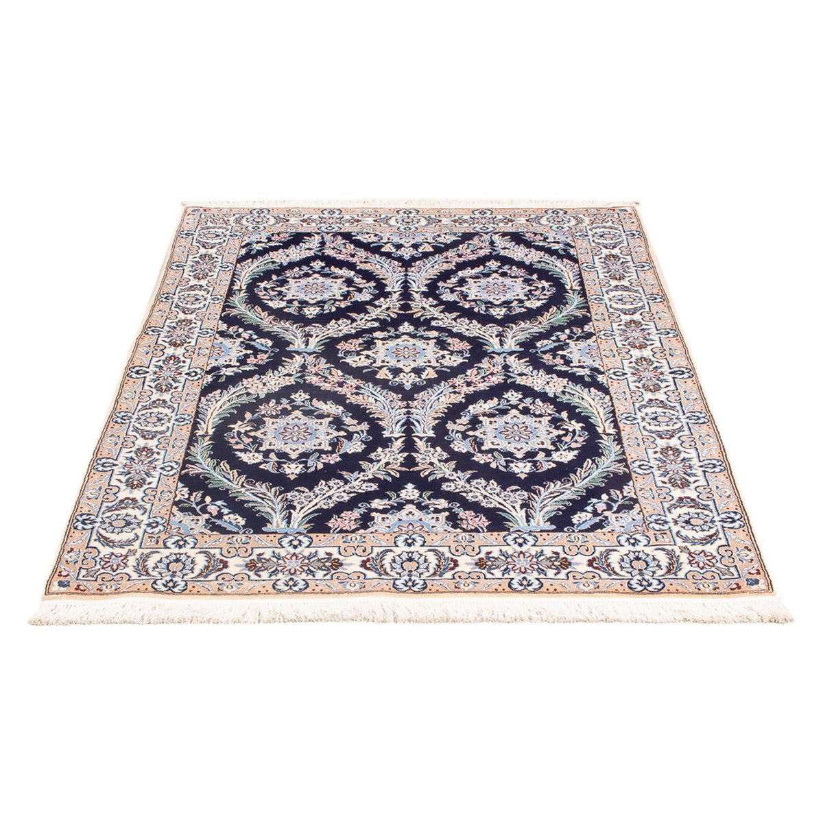 Tapis persan - Nain - Premium - 142 x 98 cm - bleu foncé