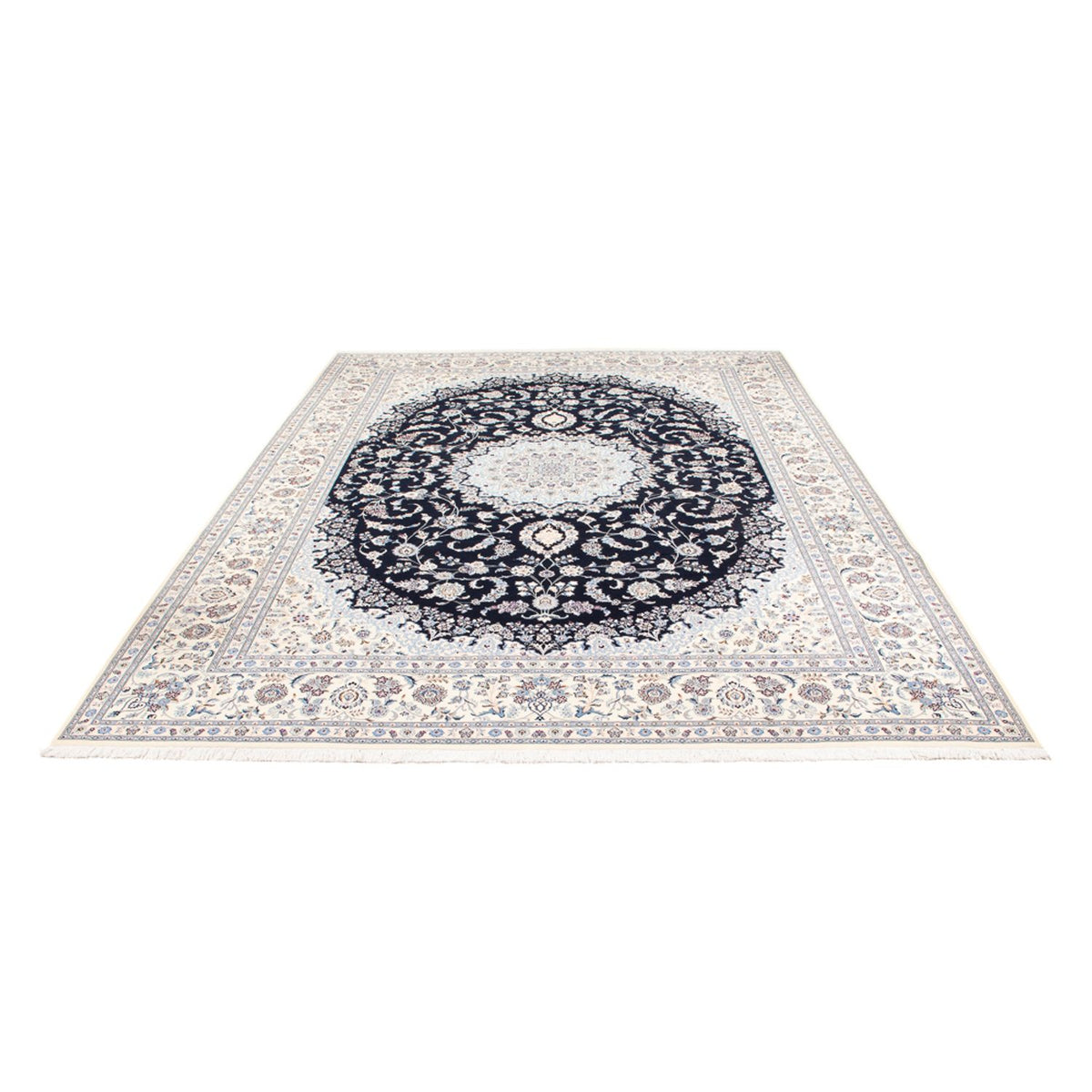 Tapis persan - Nain - Premium - 345 x 252 cm - bleu foncé