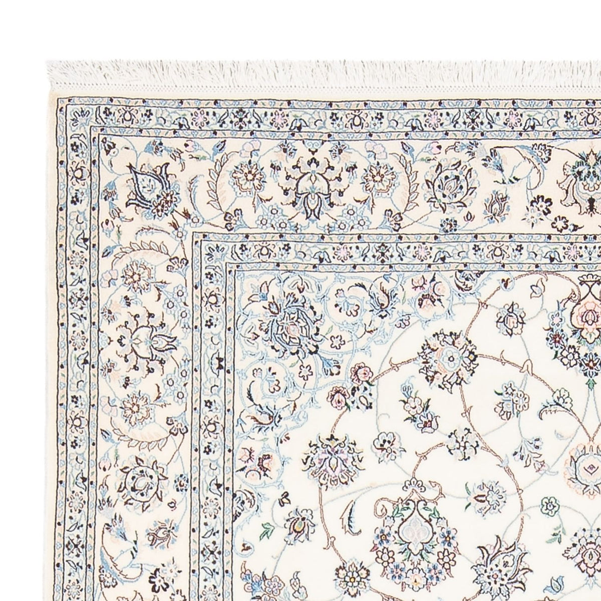 Tapis persan - Nain - Premium - 240 x 155 cm - crème