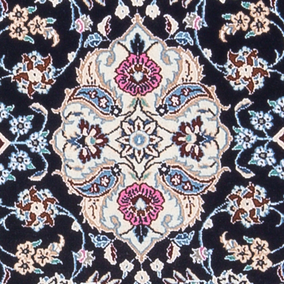 Tapis de couloir Tapis persan - Nain - Premium - 196 x 50 cm - bleu foncé