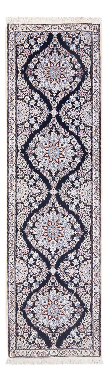 Tapis de couloir Tapis persan - Nain - Premium - 188 x 58 cm - bleu foncé