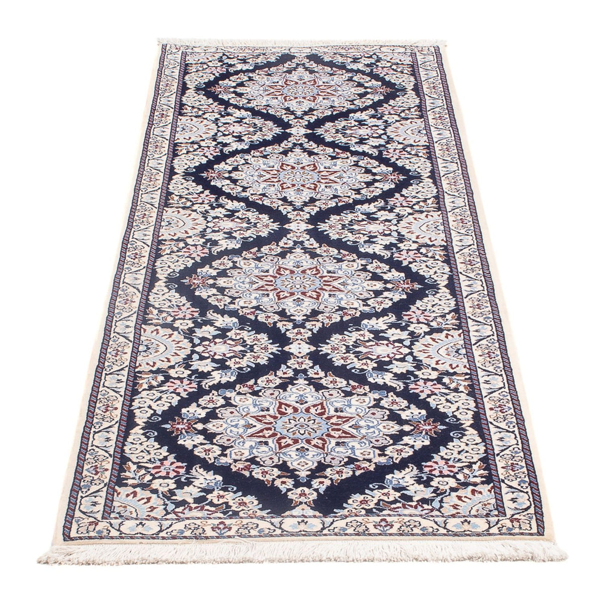 Tapis de couloir Tapis persan - Nain - Premium - 188 x 58 cm - bleu foncé