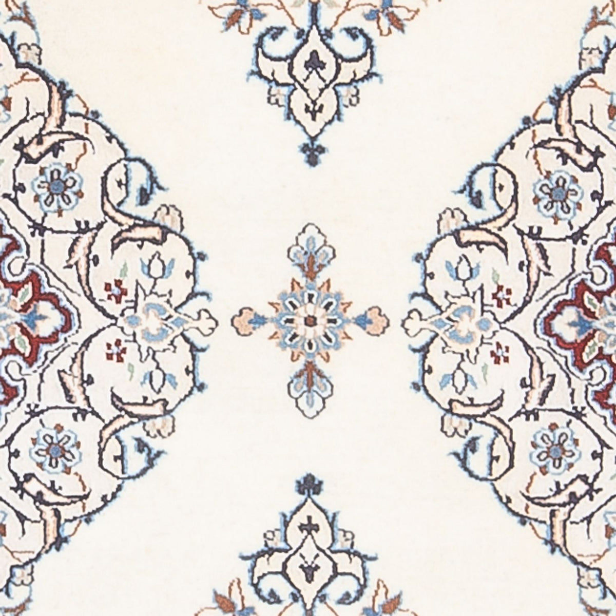 Tapis de couloir Tapis persan - Nain - Premium - 153 x 49 cm - crème