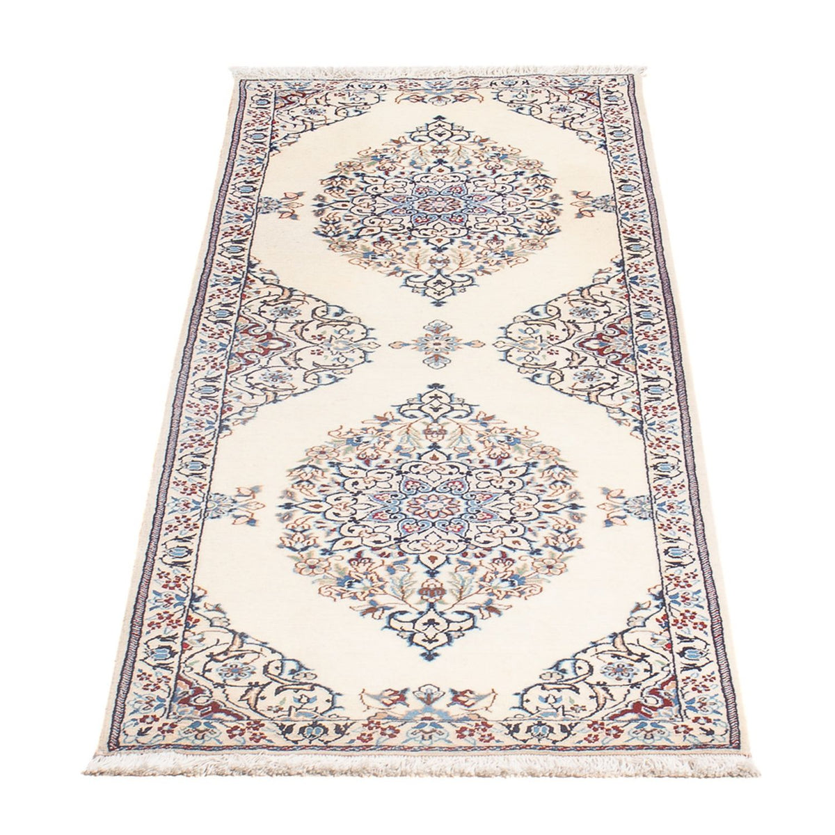 Tapis de couloir Tapis persan - Nain - Premium - 153 x 49 cm - crème