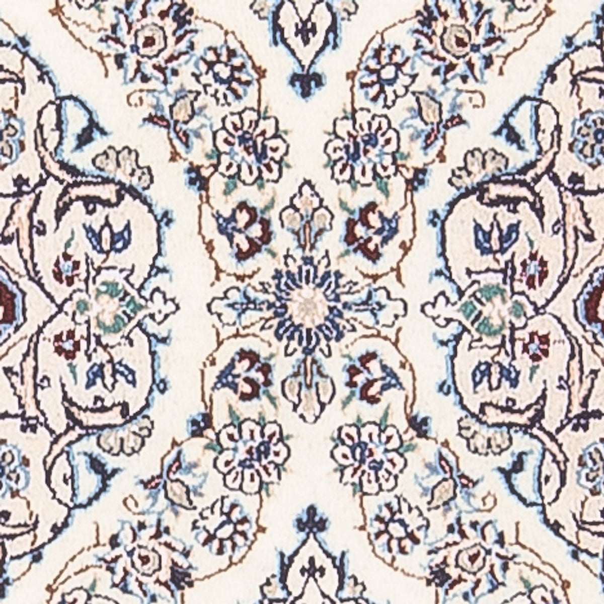 Tapis de couloir Tapis persan - Nain - Premium - 147 x 48 cm - crème