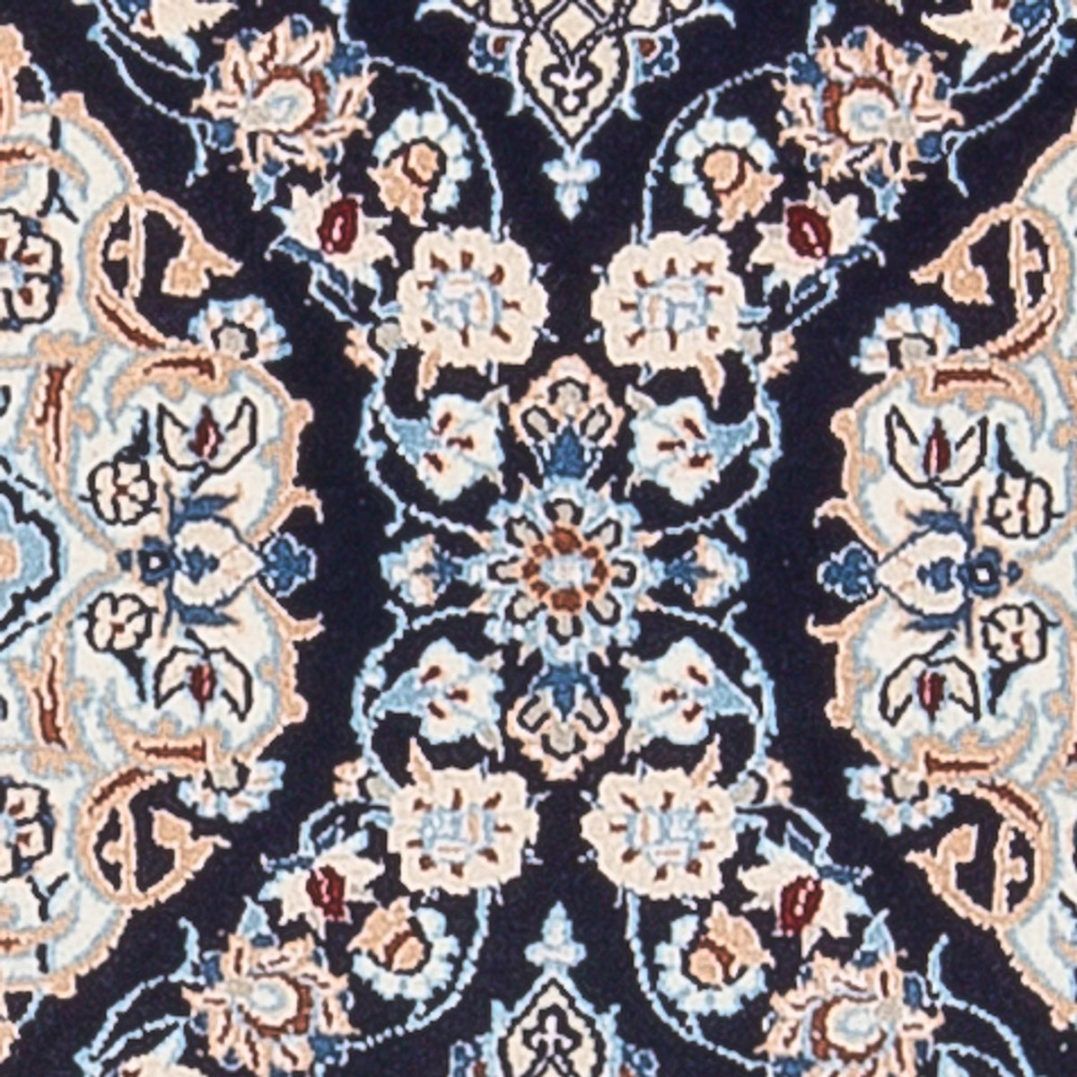Tapis de couloir Tapis persan - Nain - Premium - 150 x 50 cm - bleu foncé