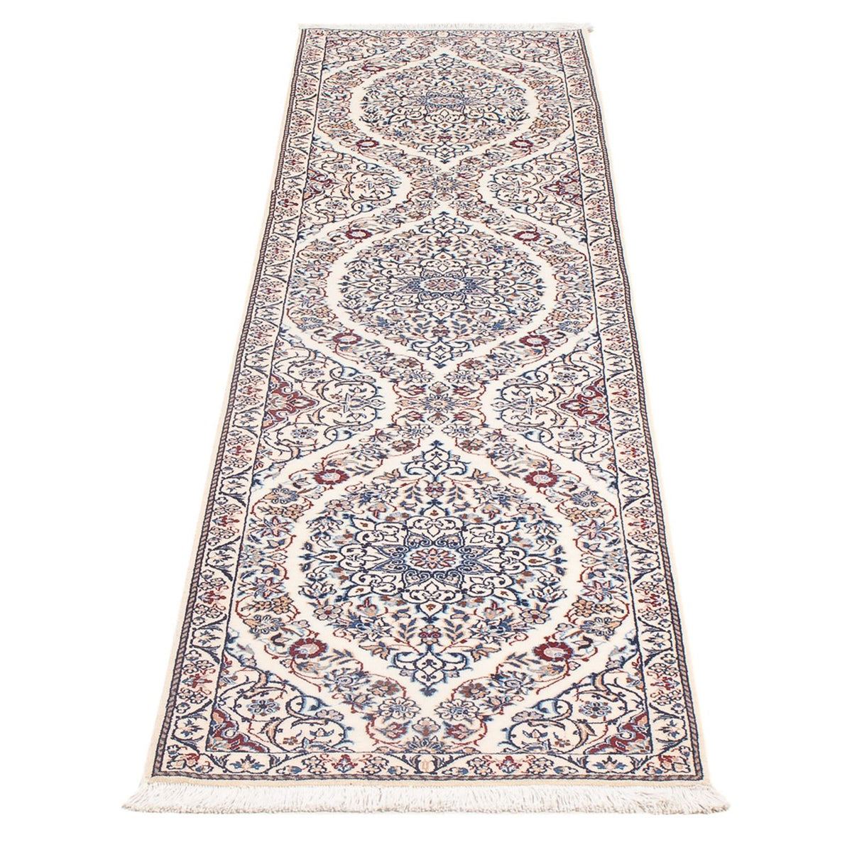 Tapis de couloir Tapis persan - Nain - Premium - 208 x 49 cm - beige foncé