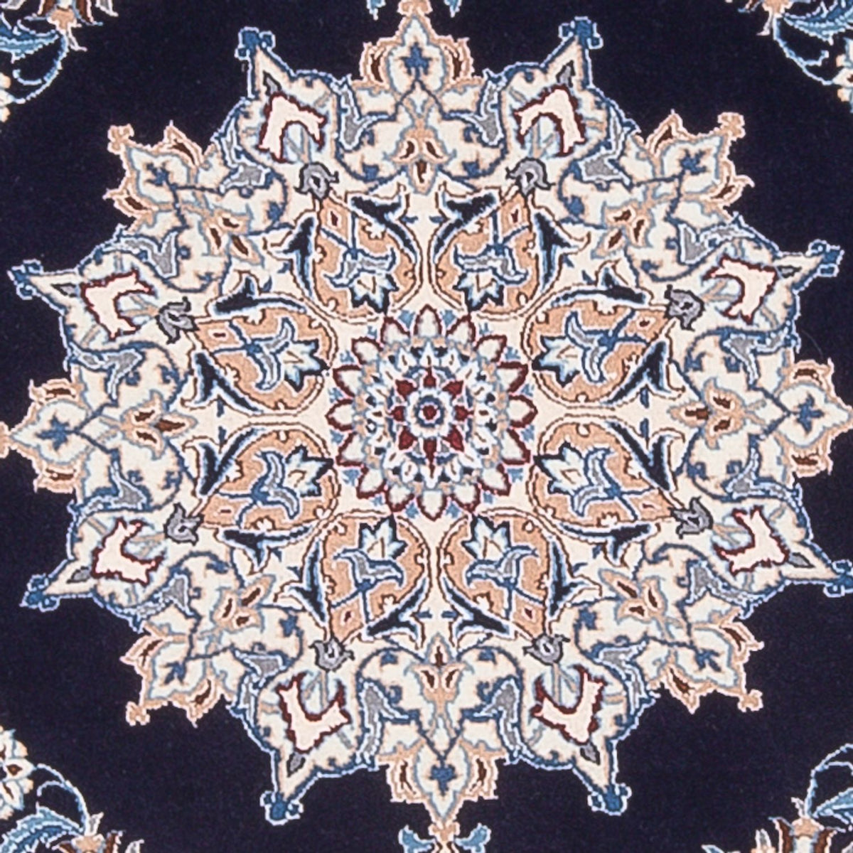 Tapis persan - Nain - Premium - 147 x 100 cm - bleu foncé