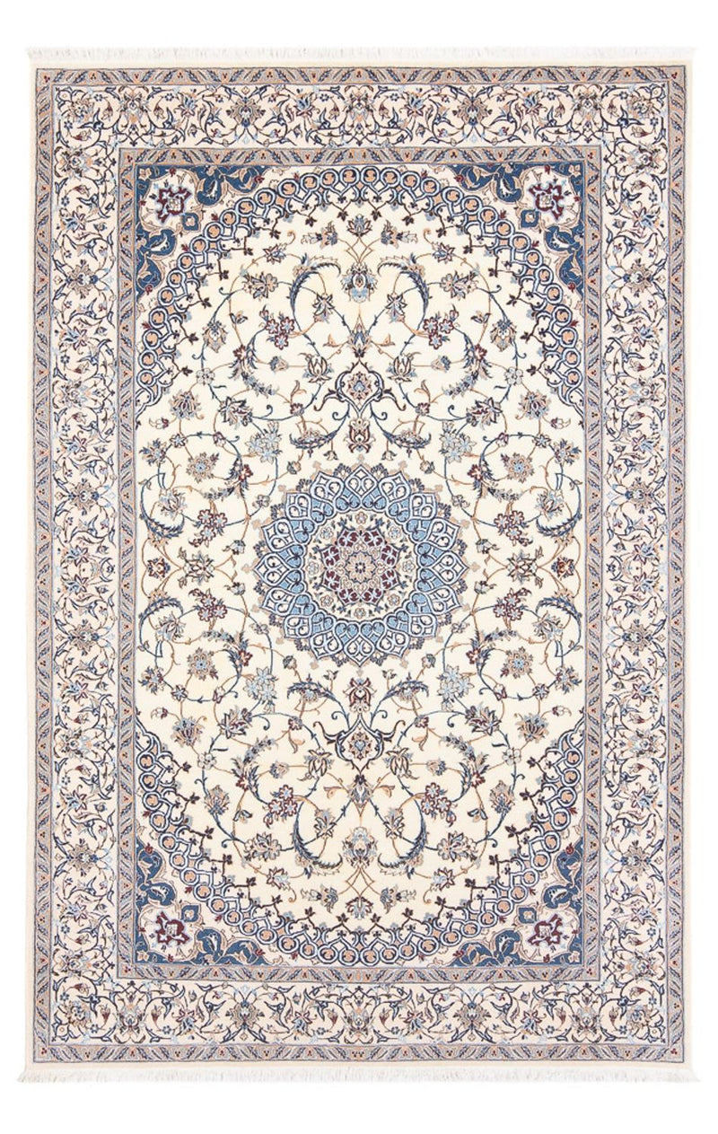 Tapis persan - Nain - Premium - 211 x 130 cm - crème