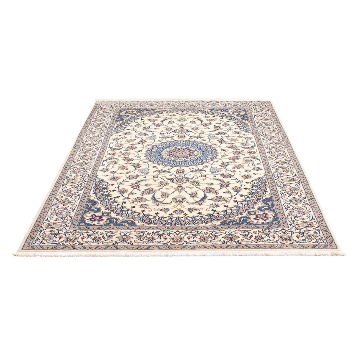 Tapis persan - Nain - Premium - 211 x 130 cm - crème