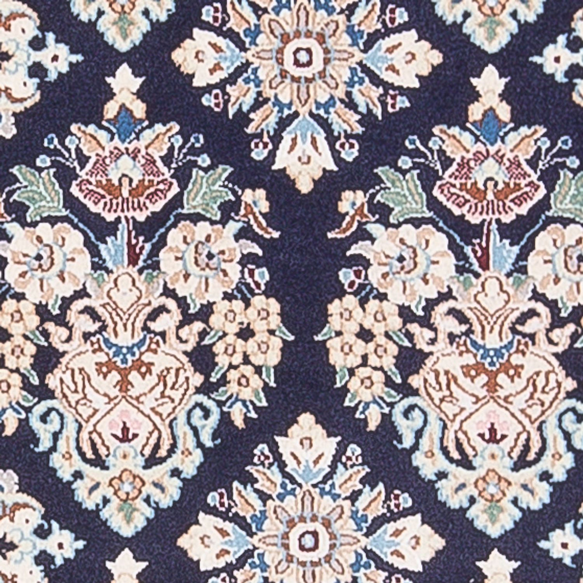 Tapis de couloir Tapis persan - Nain - Premium - 145 x 53 cm - bleu foncé