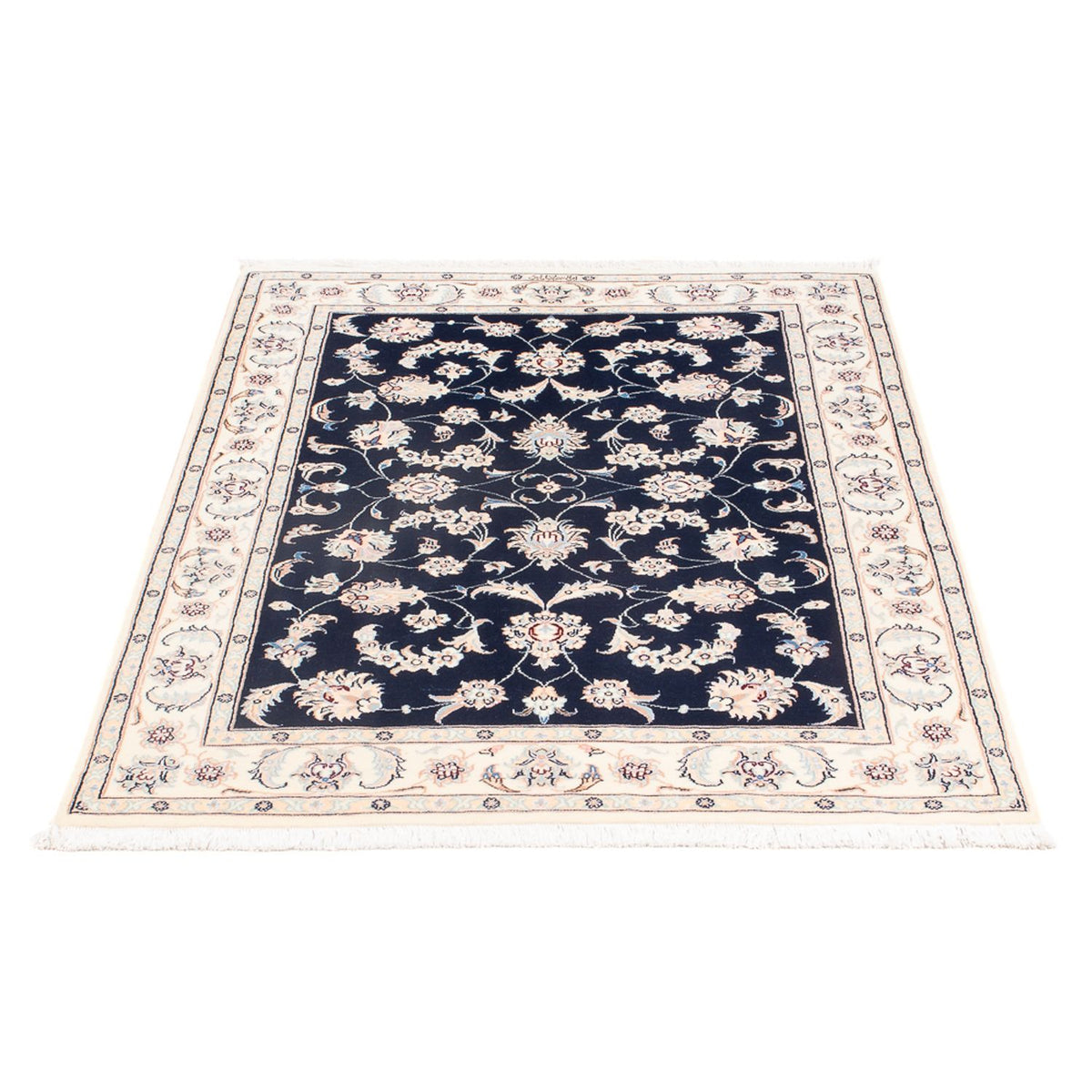 Tapis persan - Nain - Premium - 120 x 81 cm - bleu foncé