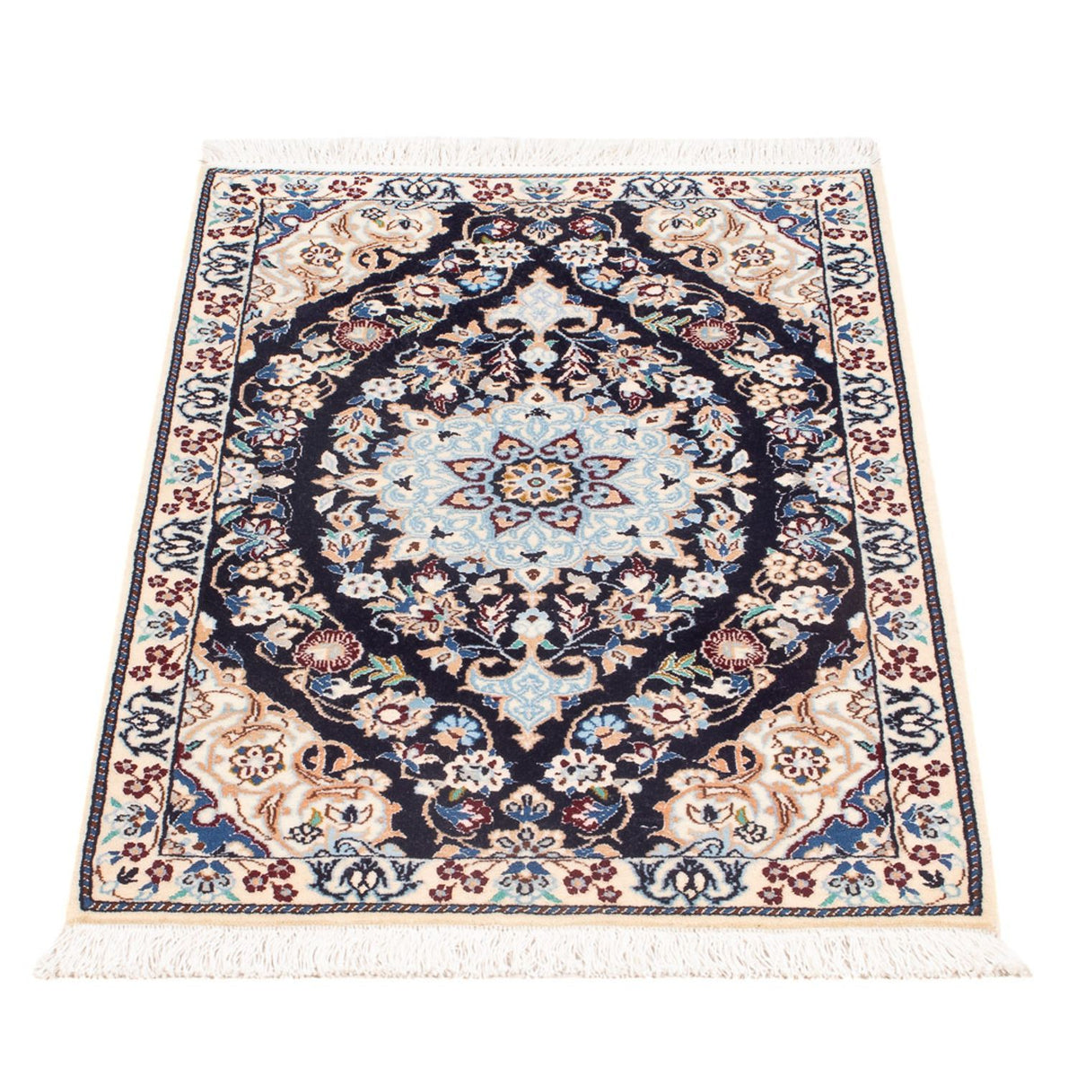 Tapis persan - Nain - Premium - 77 x 50 cm - bleu clair
