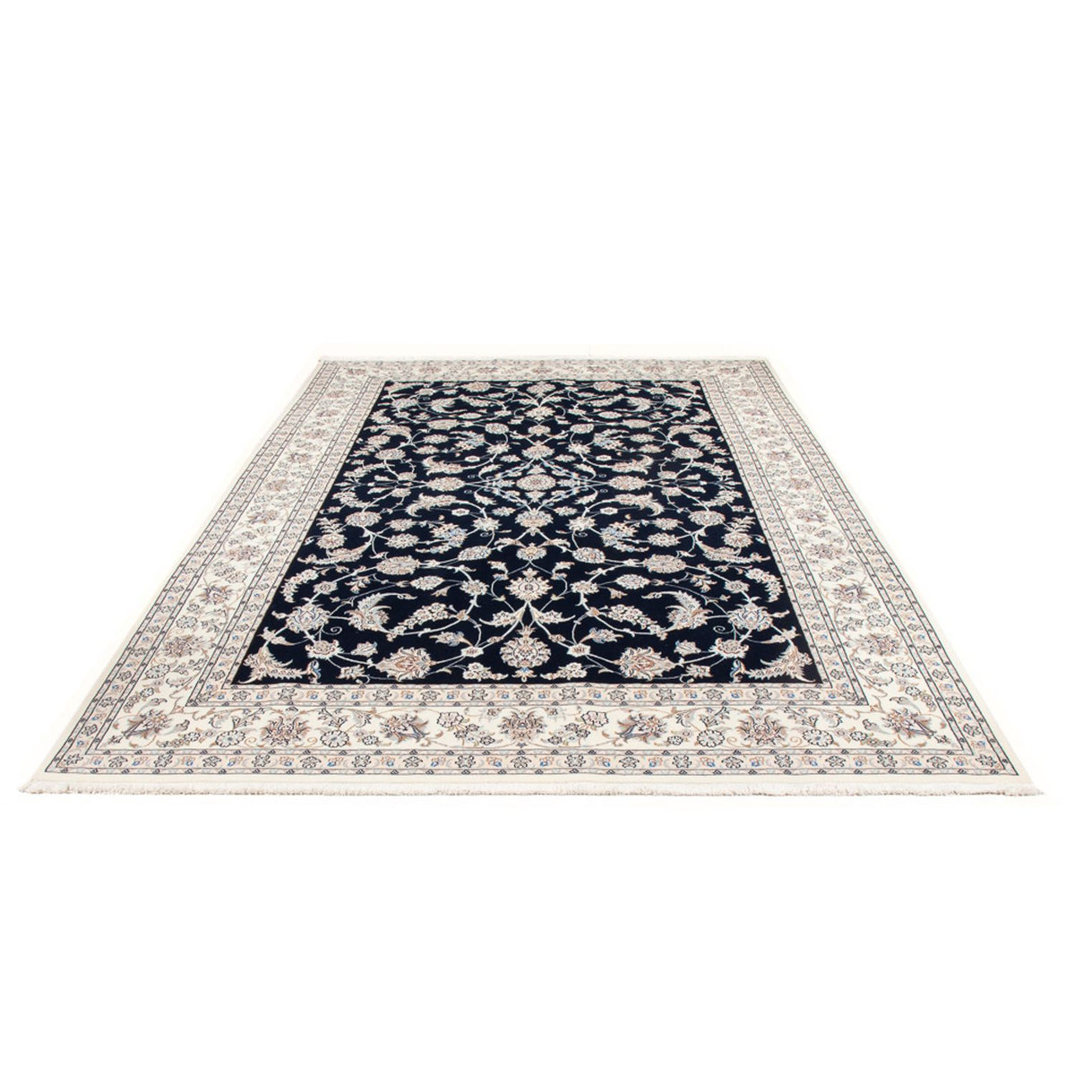 Tapis persan - Nain - 297 x 200 cm - bleu foncé
