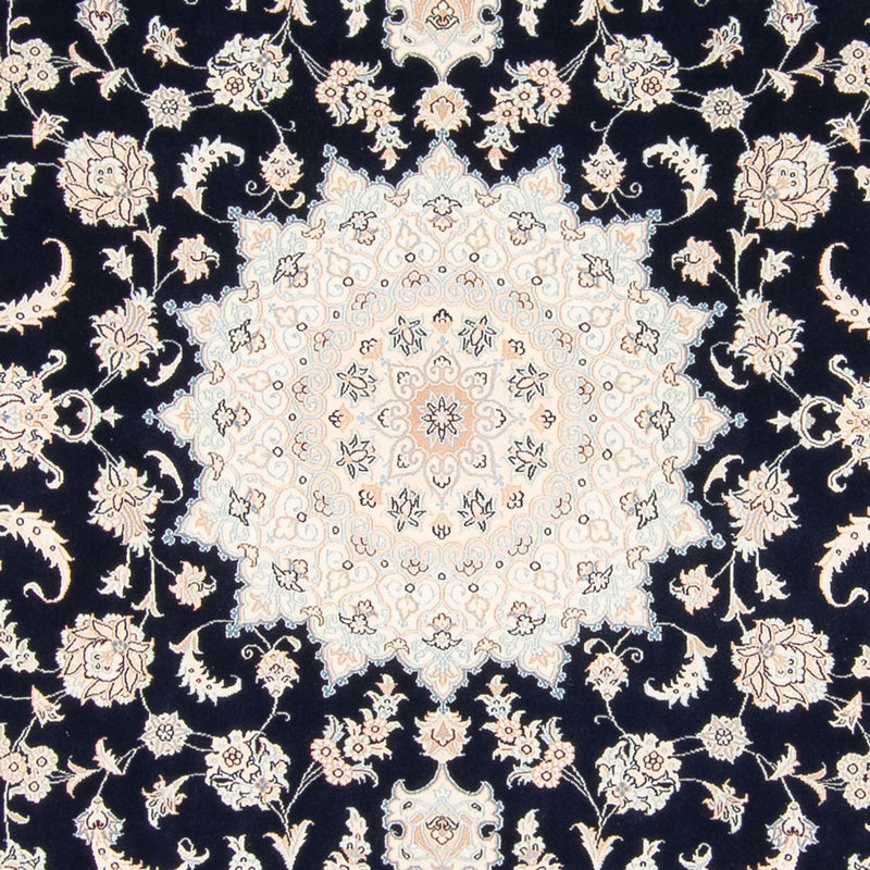 Tapis persan - Nain - 261 x 223 cm - bleu foncé
