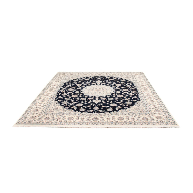 Tapis persan - Nain - 261 x 223 cm - bleu foncé