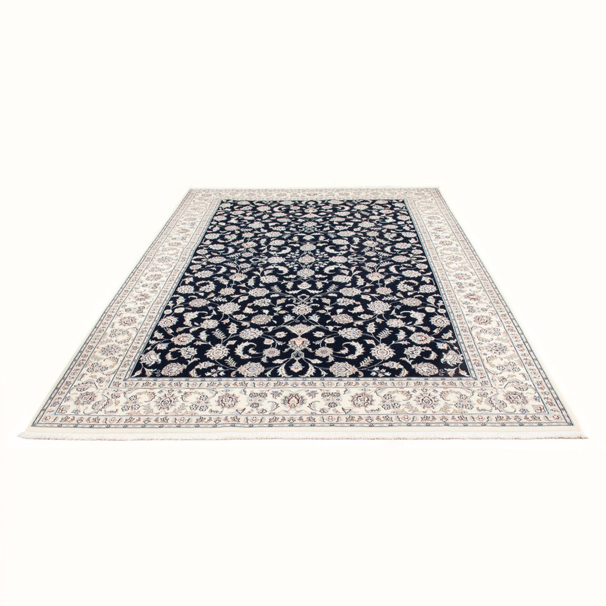 Tapis persan - Nain - Premium - 295 x 197 cm - bleu foncé