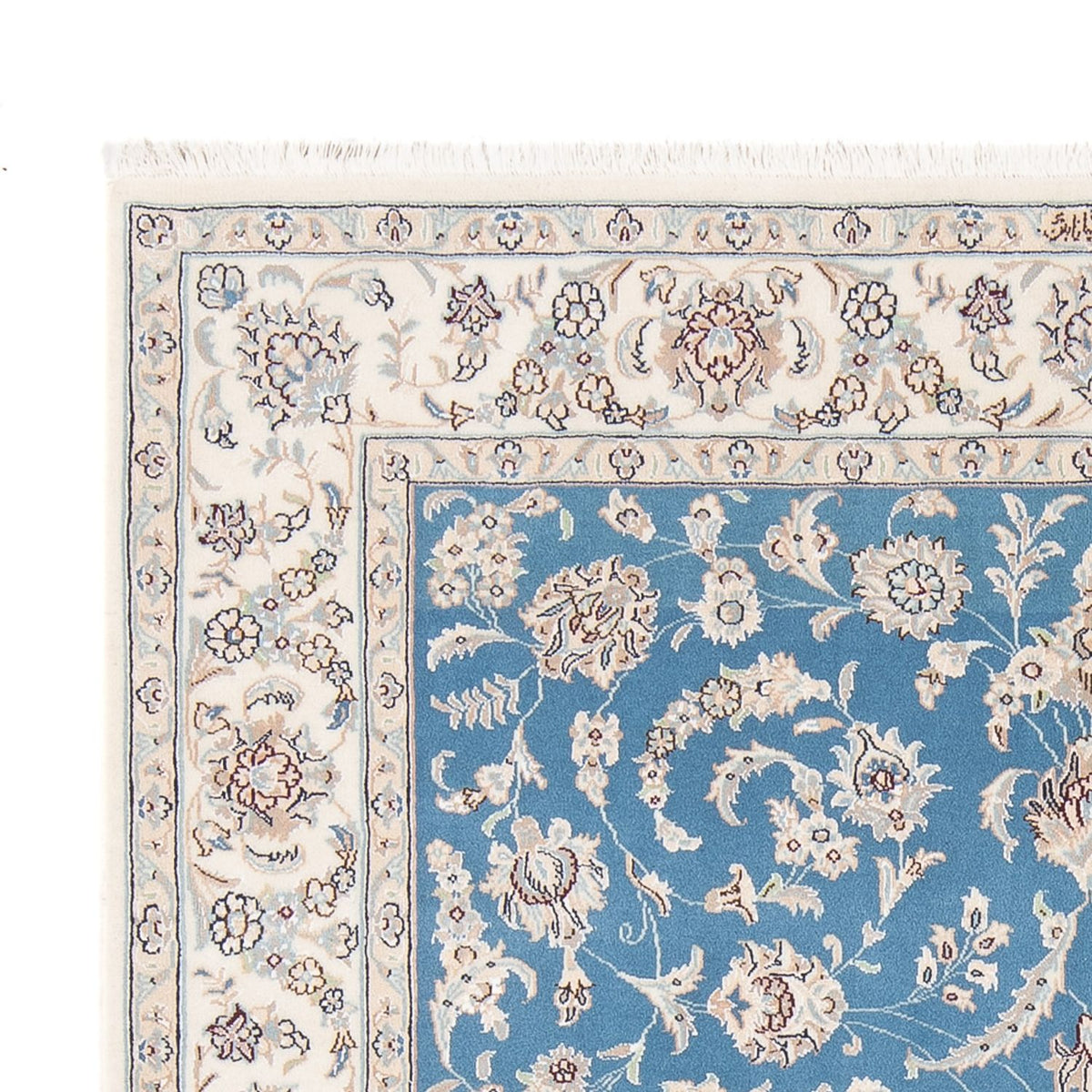 Tapis persan - Nain - Premium - 198 x 152 cm - bleu