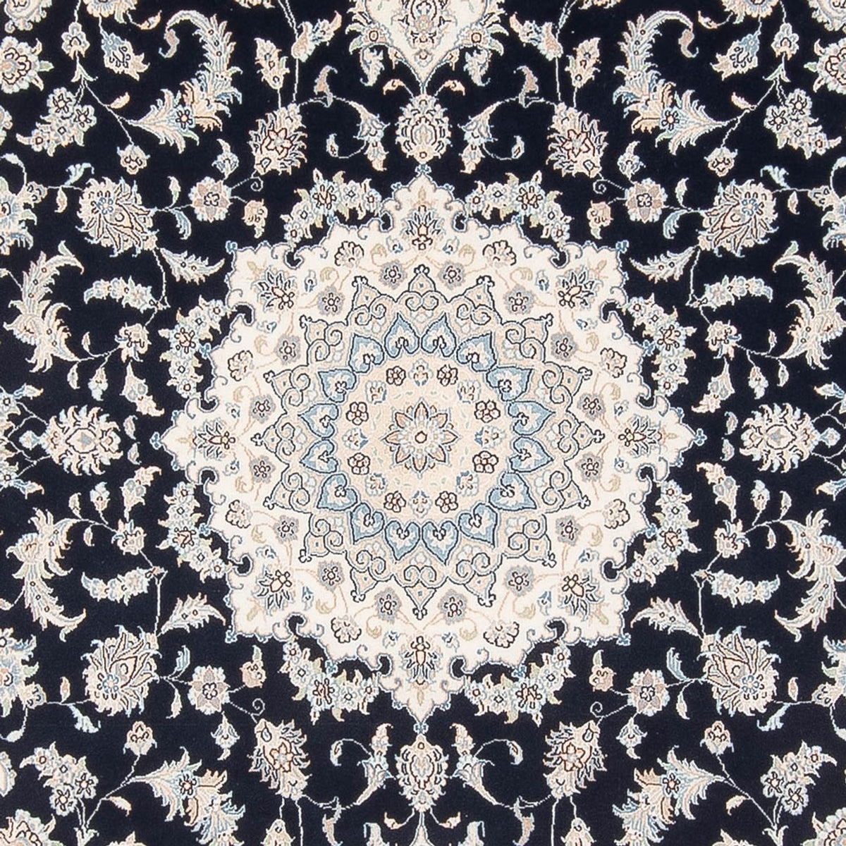 Tapis persan - Nain - Premium - 303 x 200 cm - bleu foncé