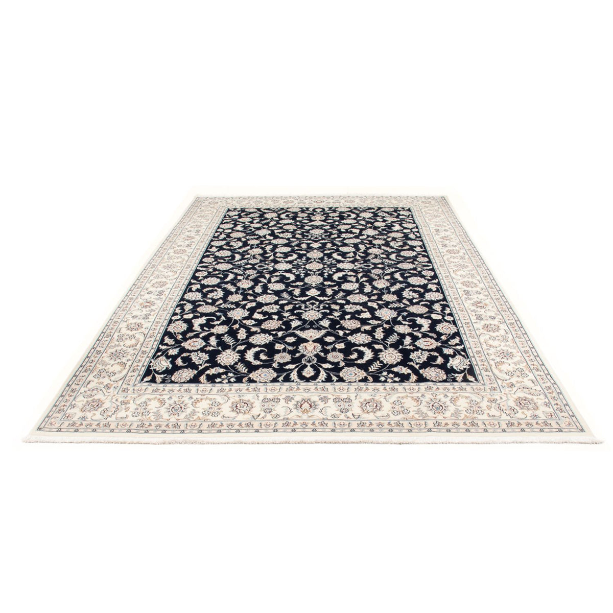 Tapis persan - Nain - Premium - 298 x 198 cm - bleu foncé