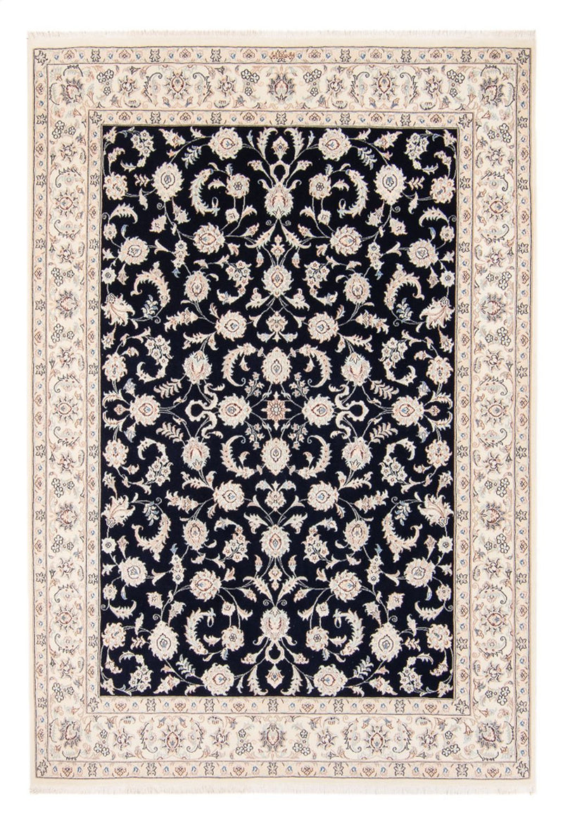Tapis persan - Nain - 235 x 172 cm - bleu foncé