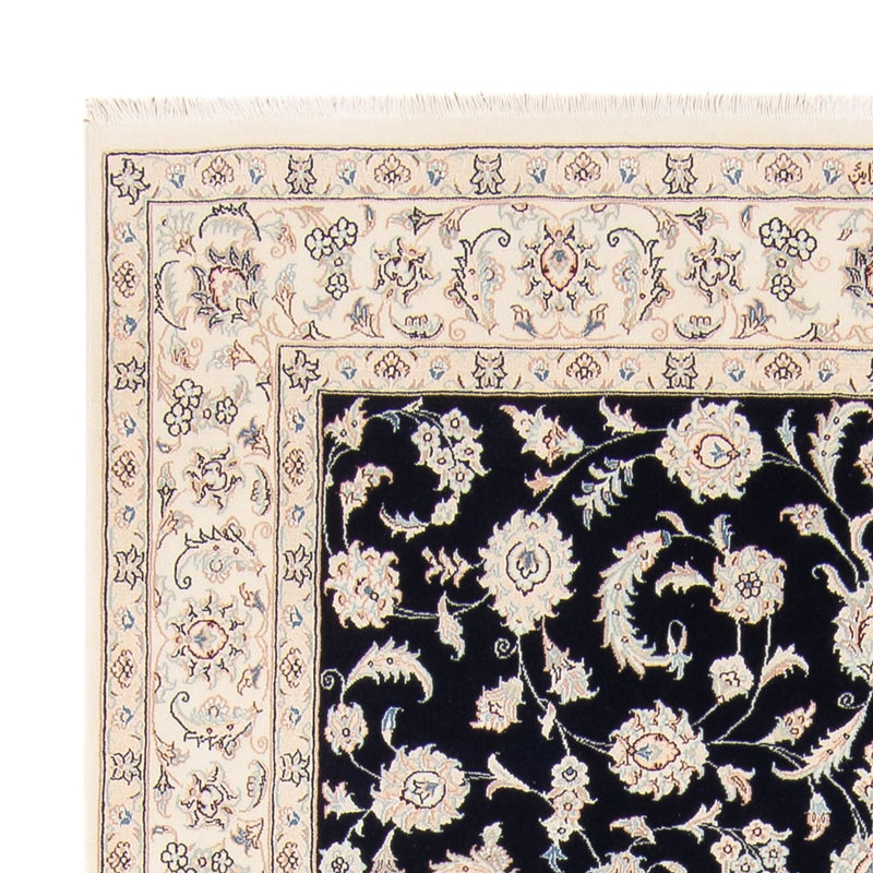 Tapis persan - Nain - 235 x 172 cm - bleu foncé