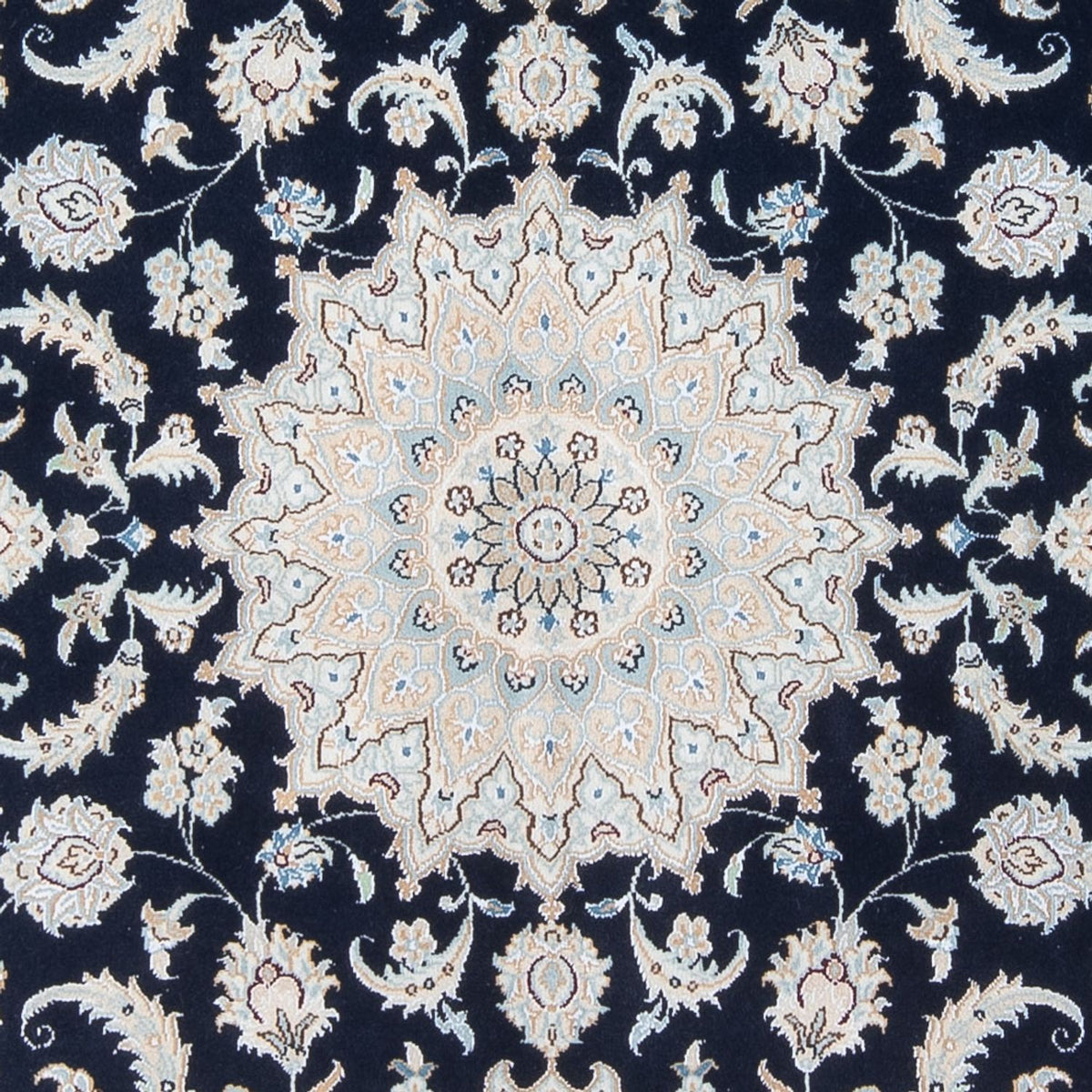 Tapis persan - Nain - Premium - 207 x 146 cm - bleu foncé