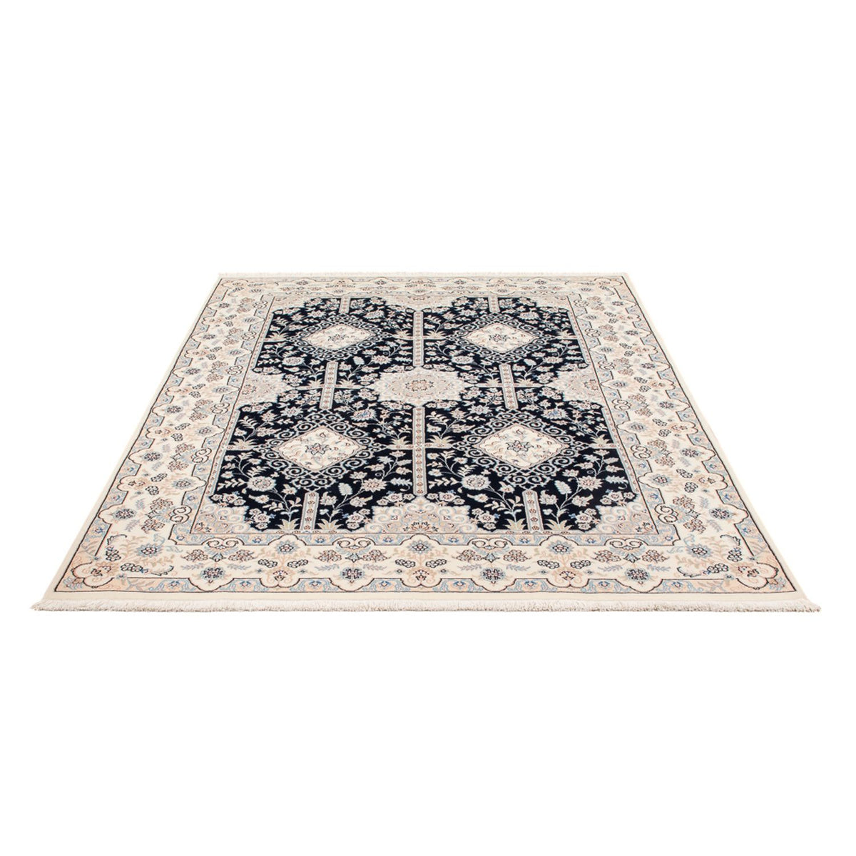 Tapis persan - Nain - Premium - 205 x 153 cm - bleu foncé