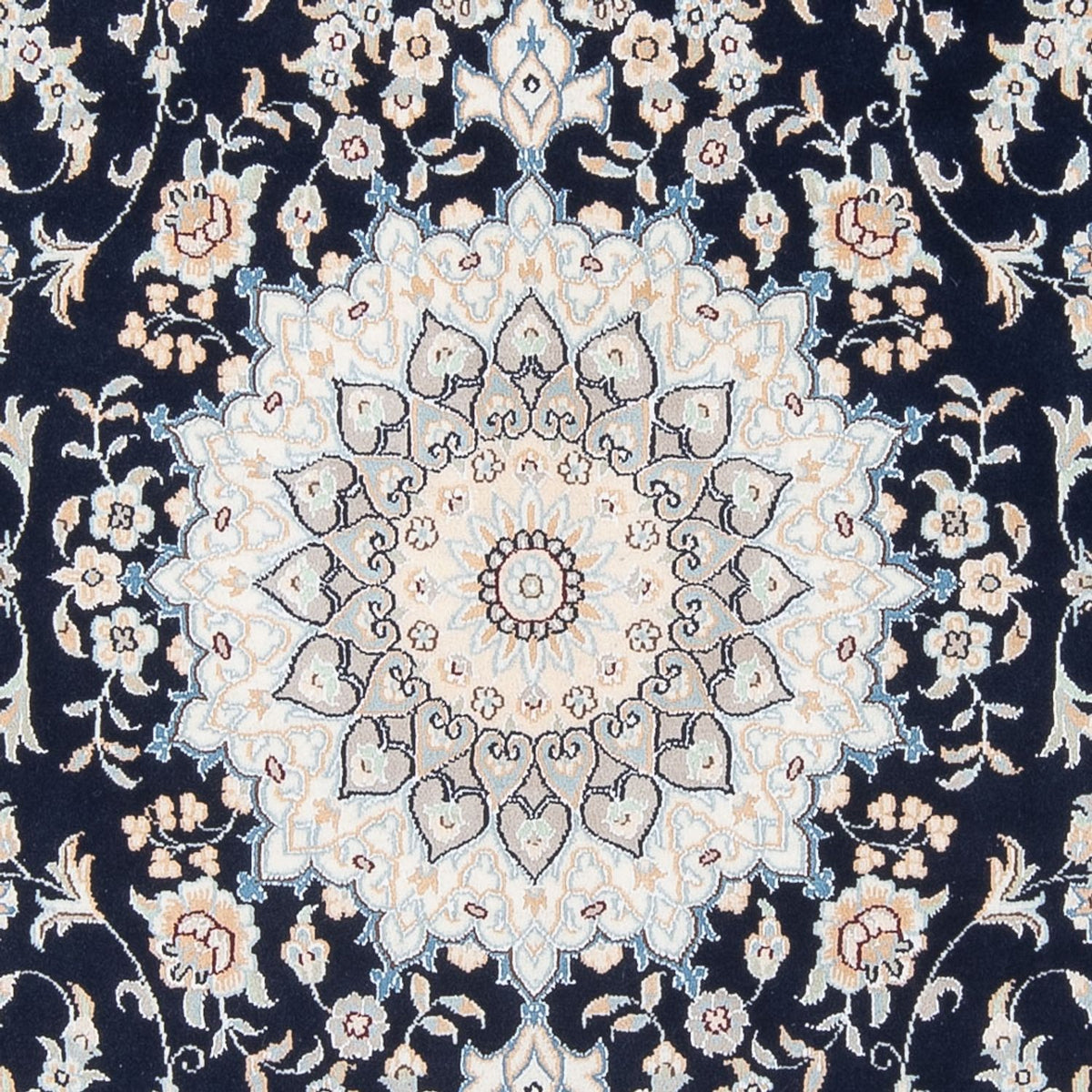 Tapis persan - Nain - Premium - 203 x 149 cm - bleu foncé