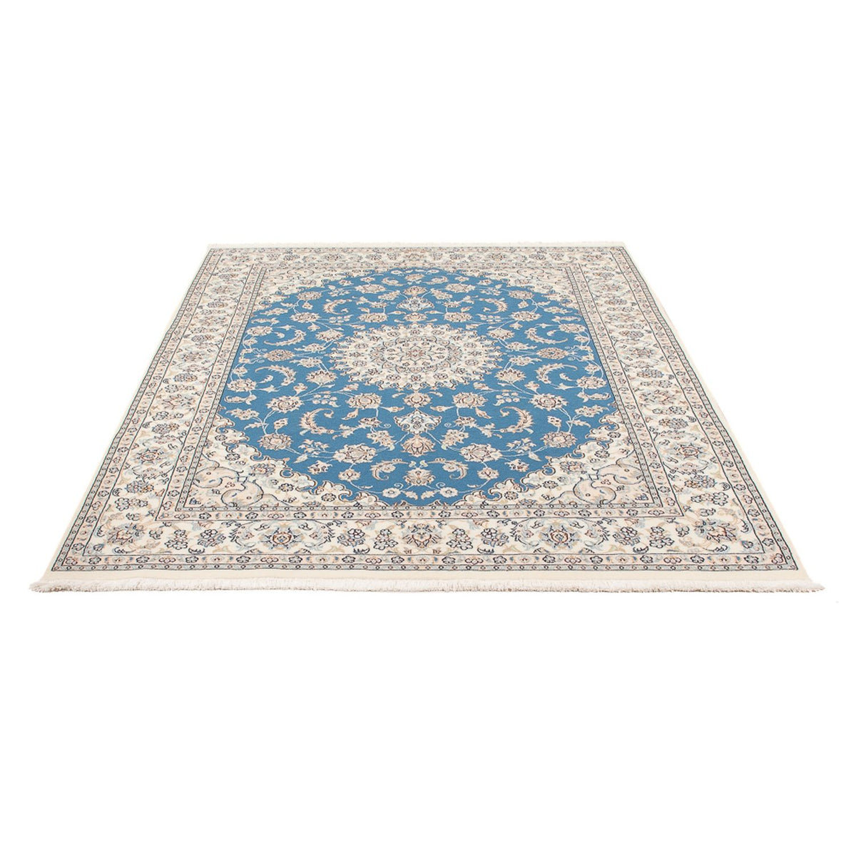 Tapis persan - Nain - Premium - 206 x 147 cm - bleu
