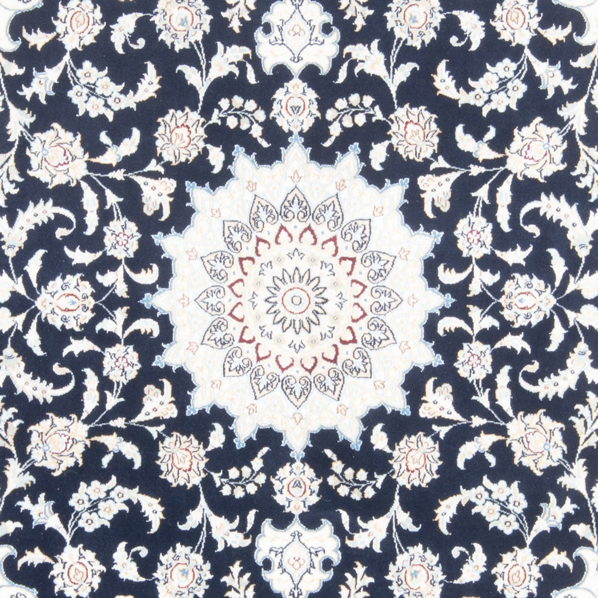 Tapis persan - Nain - Royal - 203 x 145 cm - bleu foncé