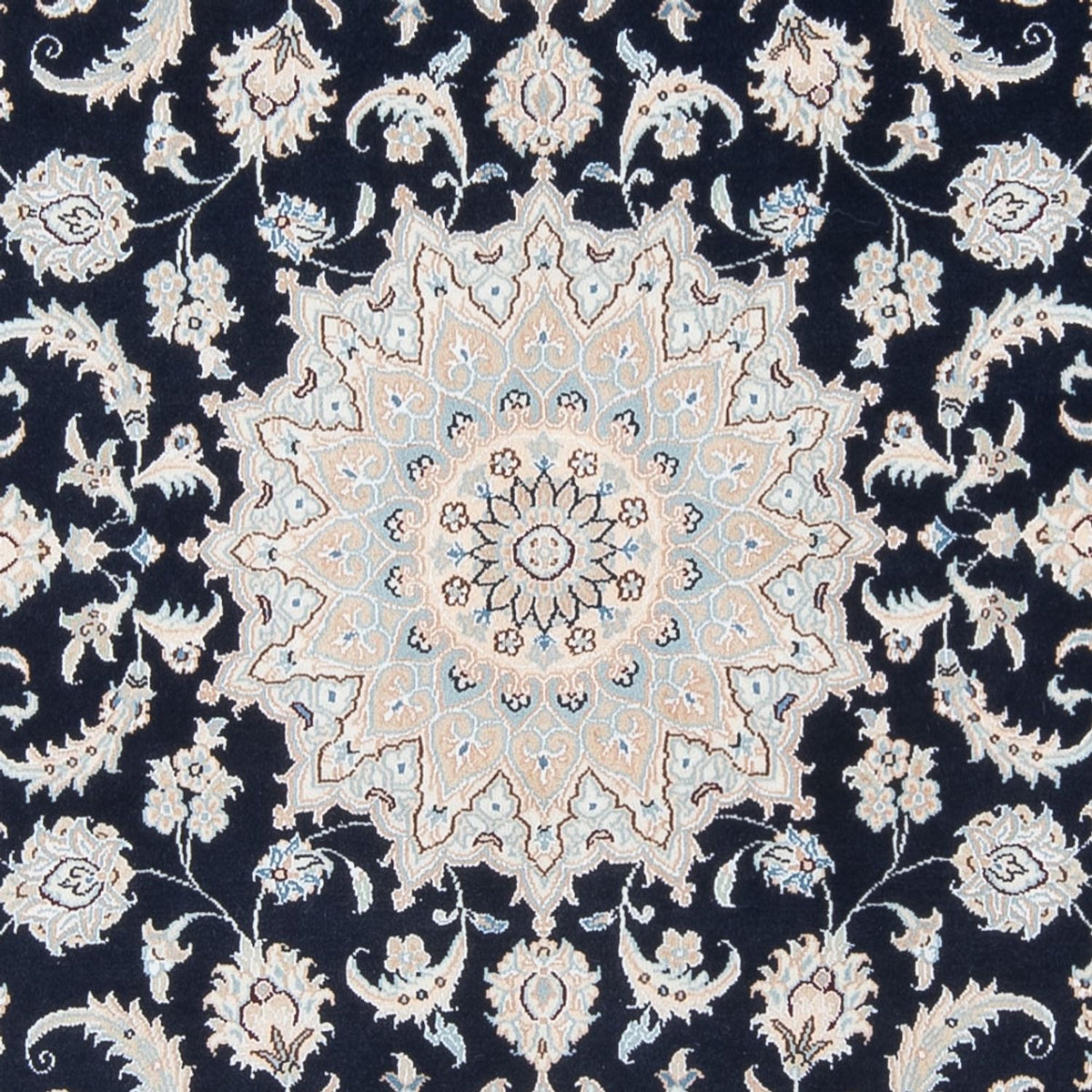 Tapis persan - Nain - Premium - 203 x 147 cm - bleu foncé