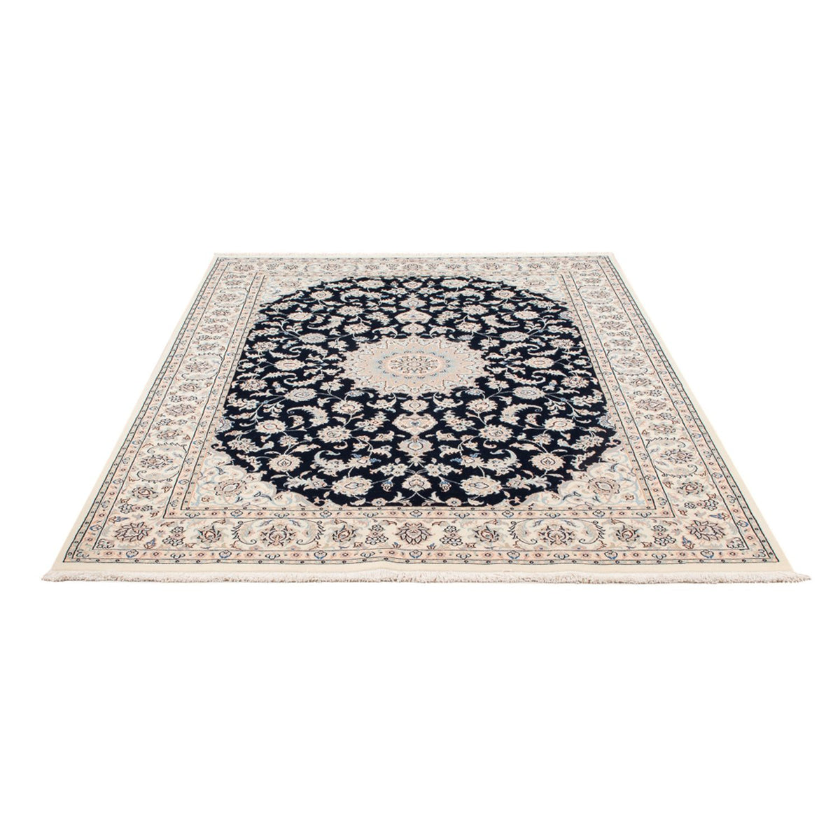 Tapis persan - Nain - Premium - 203 x 147 cm - bleu foncé