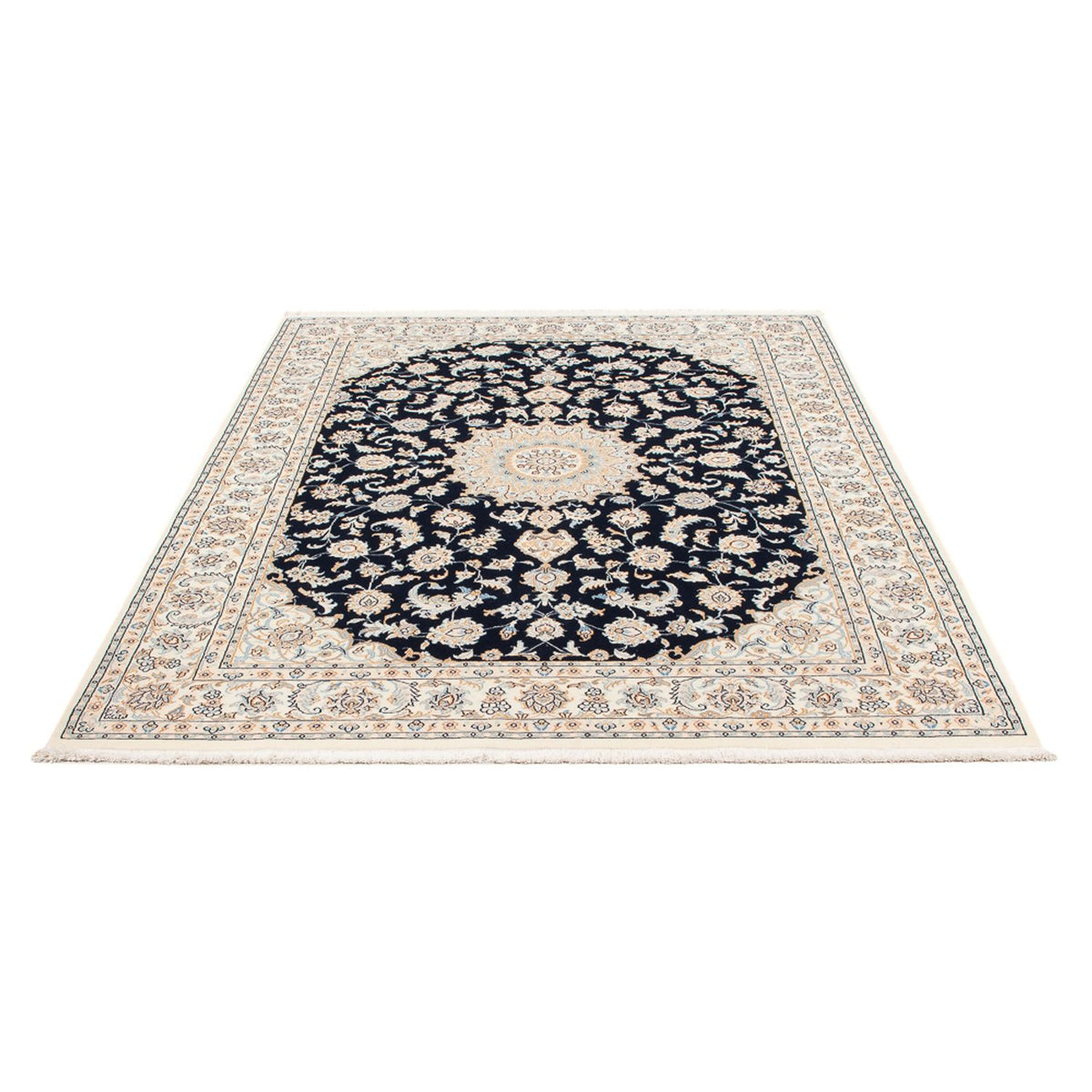 Tapis persan - Nain - Premium - 205 x 148 cm - bleu foncé