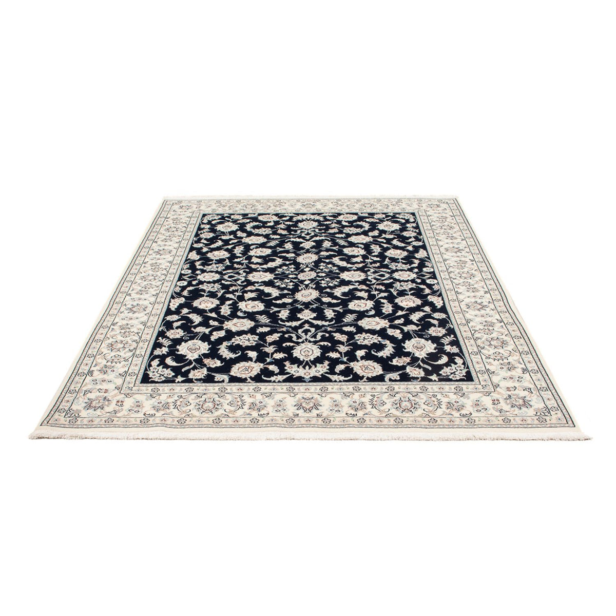 Tapis persan - Nain - Premium - 200 x 147 cm - bleu foncé