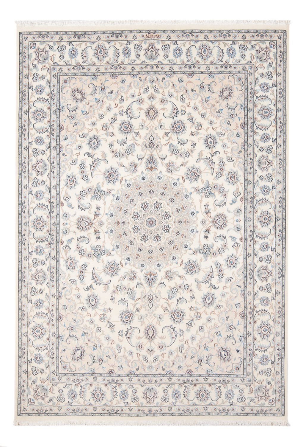 Tapis persan - Nain - Premium - 208 x 148 cm - crème