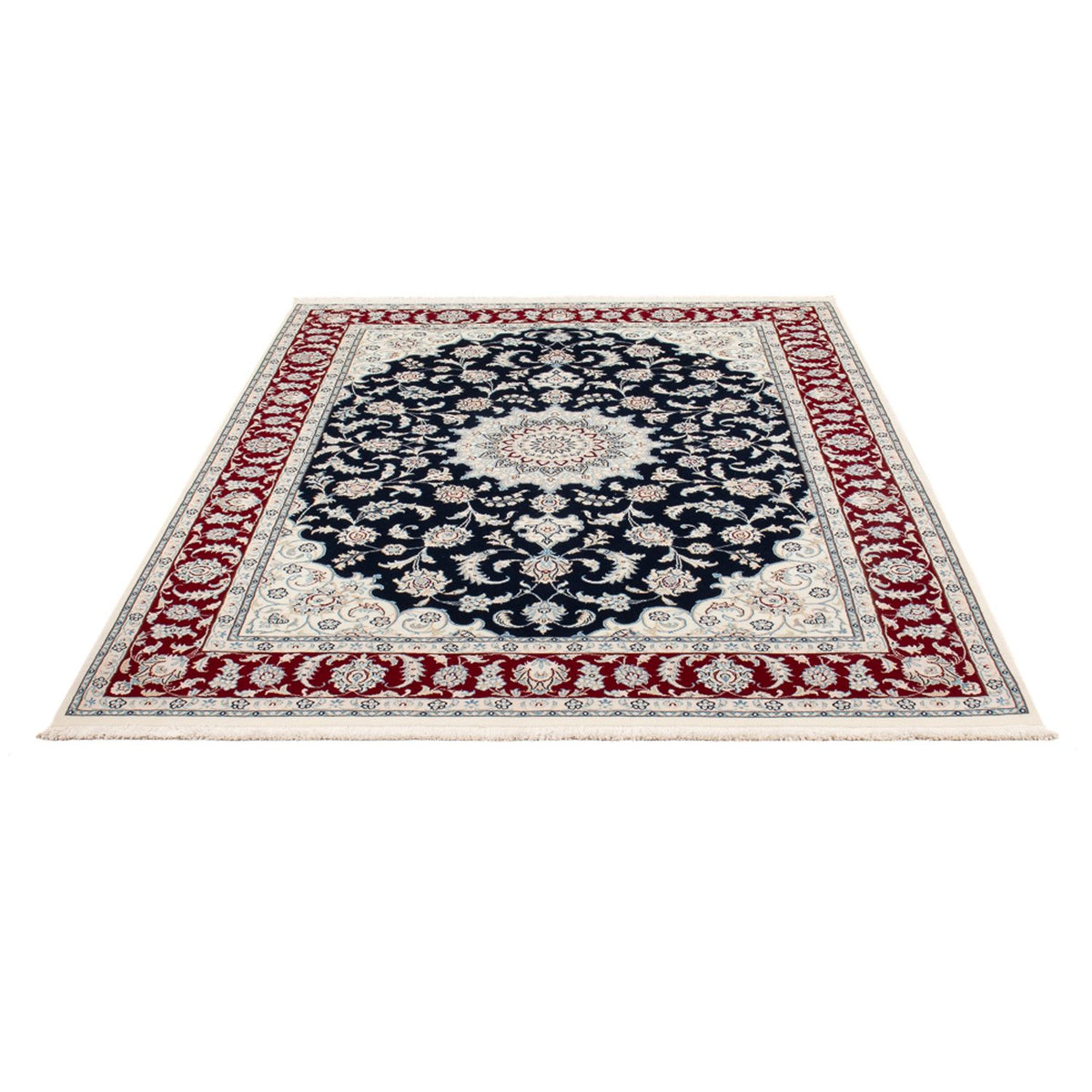 Tapis persan - Nain - Premium - 207 x 149 cm - bleu foncé