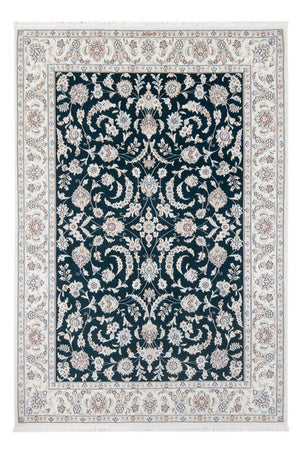 Tapis persan - Nain - Premium - 210 x 148 cm - bleu foncé