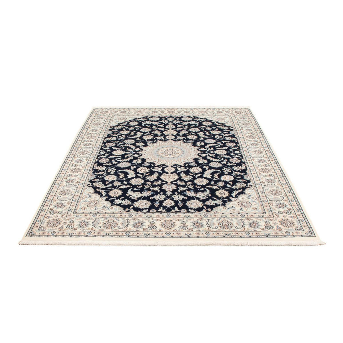 Tapis persan - Nain - Premium - 202 x 150 cm - bleu foncé
