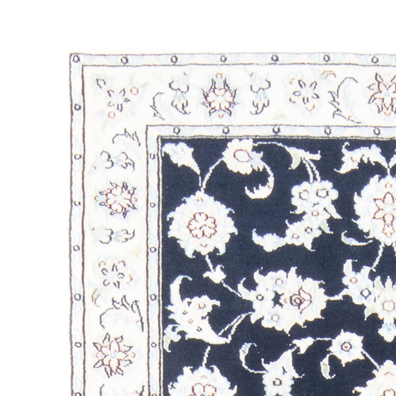 Tapis de couloir Tapis persan - Nain - Royal - 194 x 82 cm - bleu foncé