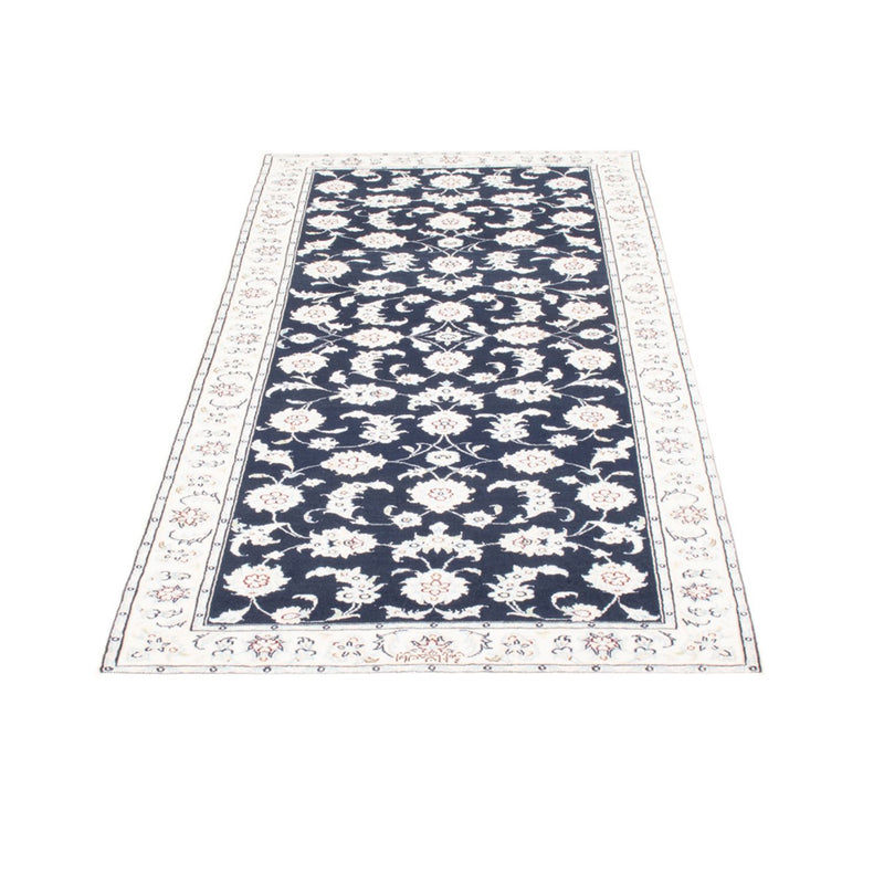 Tapis de couloir Tapis persan - Nain - Royal - 194 x 82 cm - bleu foncé