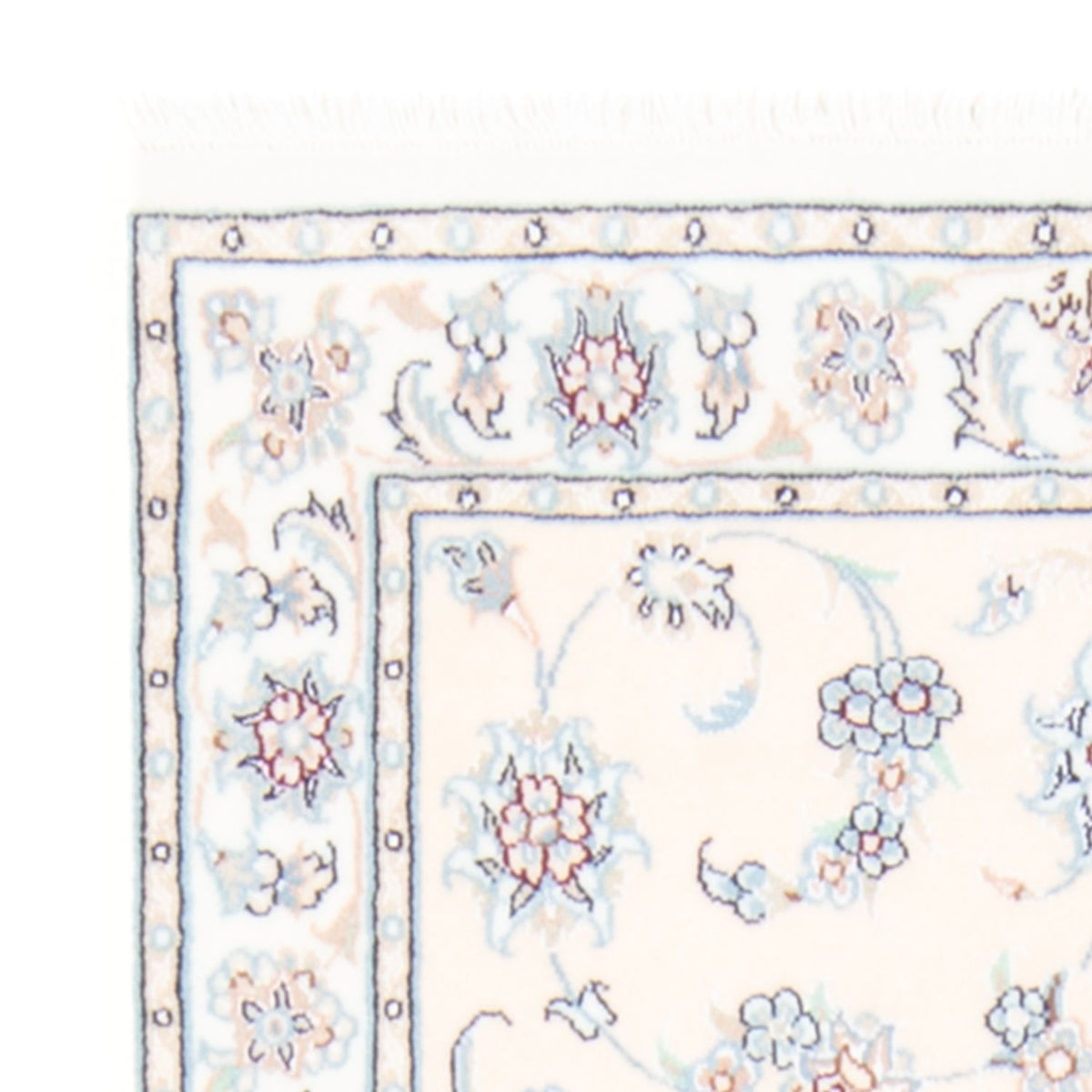 Tapis de couloir Tapis persan - Nain - Royal - 201 x 82 cm - crème