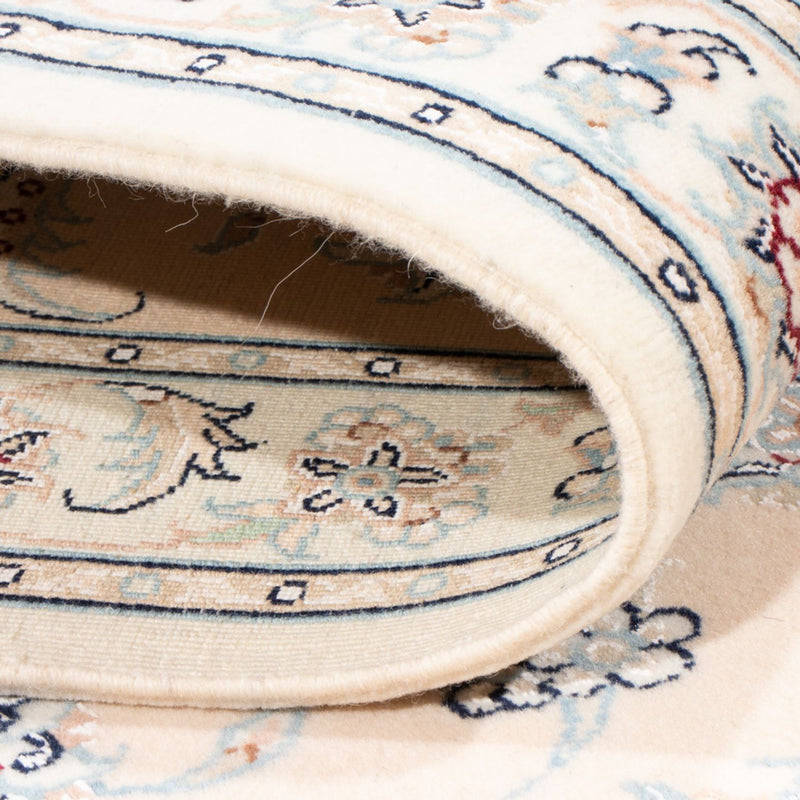 Tapis de couloir Tapis persan - Nain - Royal - 201 x 82 cm - crème