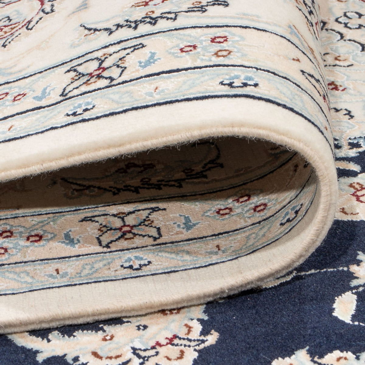 Tapis persan - Nain - Premium - 352 x 247 cm - bleu foncé